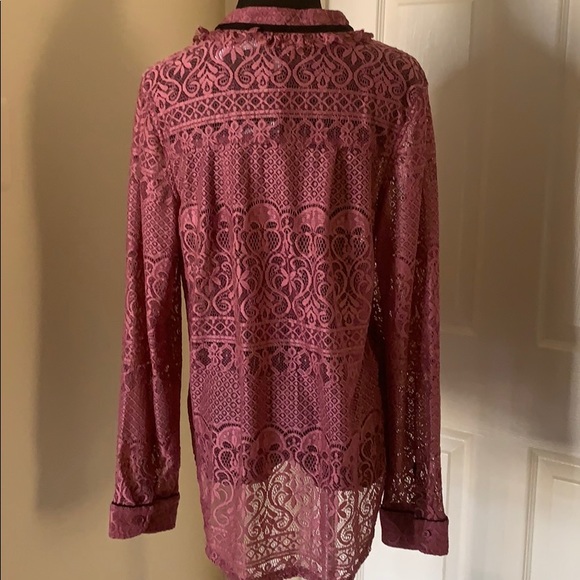 LACE AND VELVET TOP - Picture 7 of 8